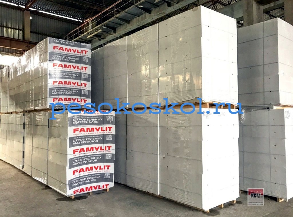 Газосиликатные блоки Famylit КСМ купить в Старом Осколе в компании ПесокОскол